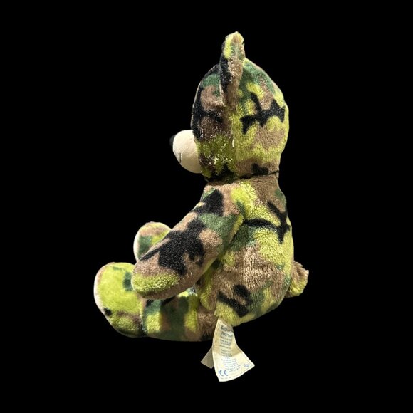 Vintage Build A Bear Workshop Camo Plush Military Army Green Teddy Bear 17” - Picture 3 of 7